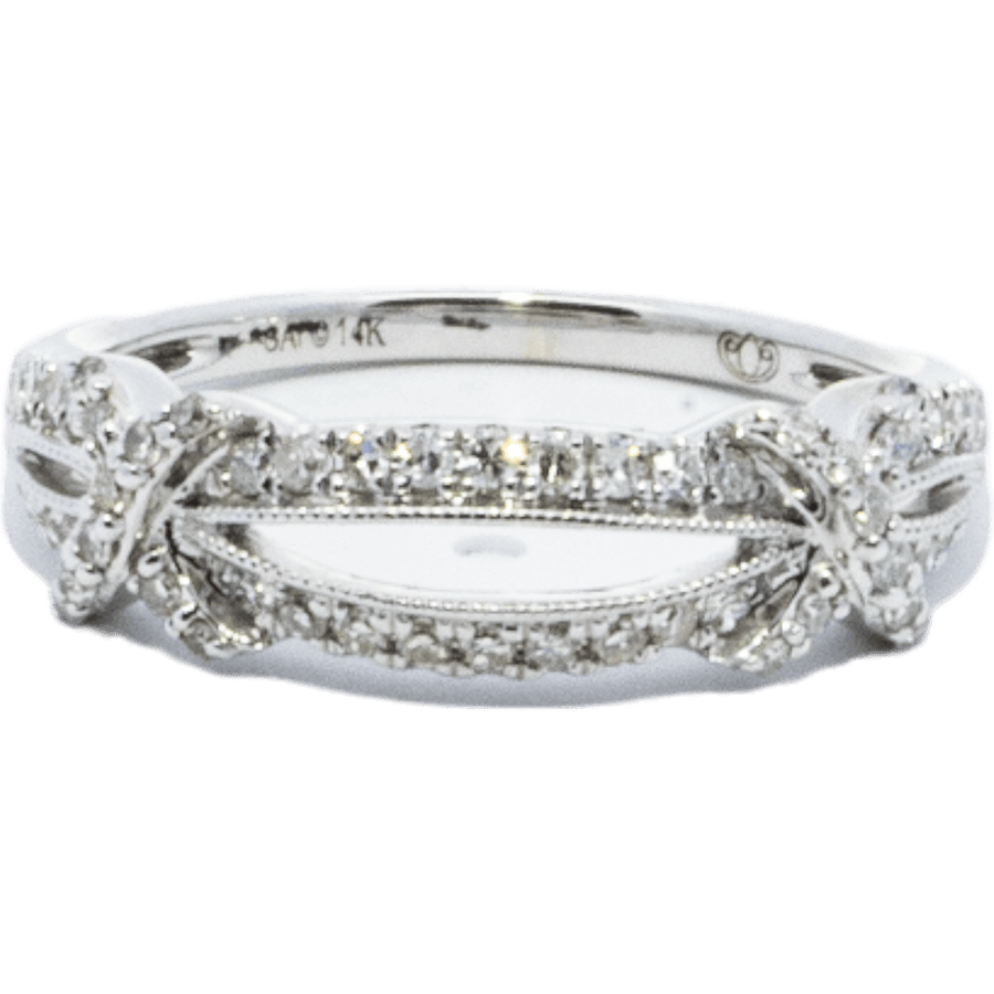  Ring 14k White Gold with 0.29 Carats of Diamond