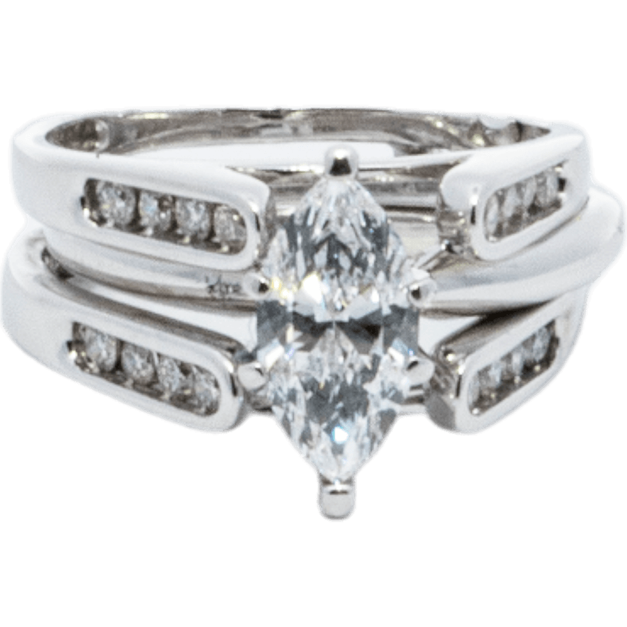  Ring 14k White Gold with 1.21 Carats of Diamond