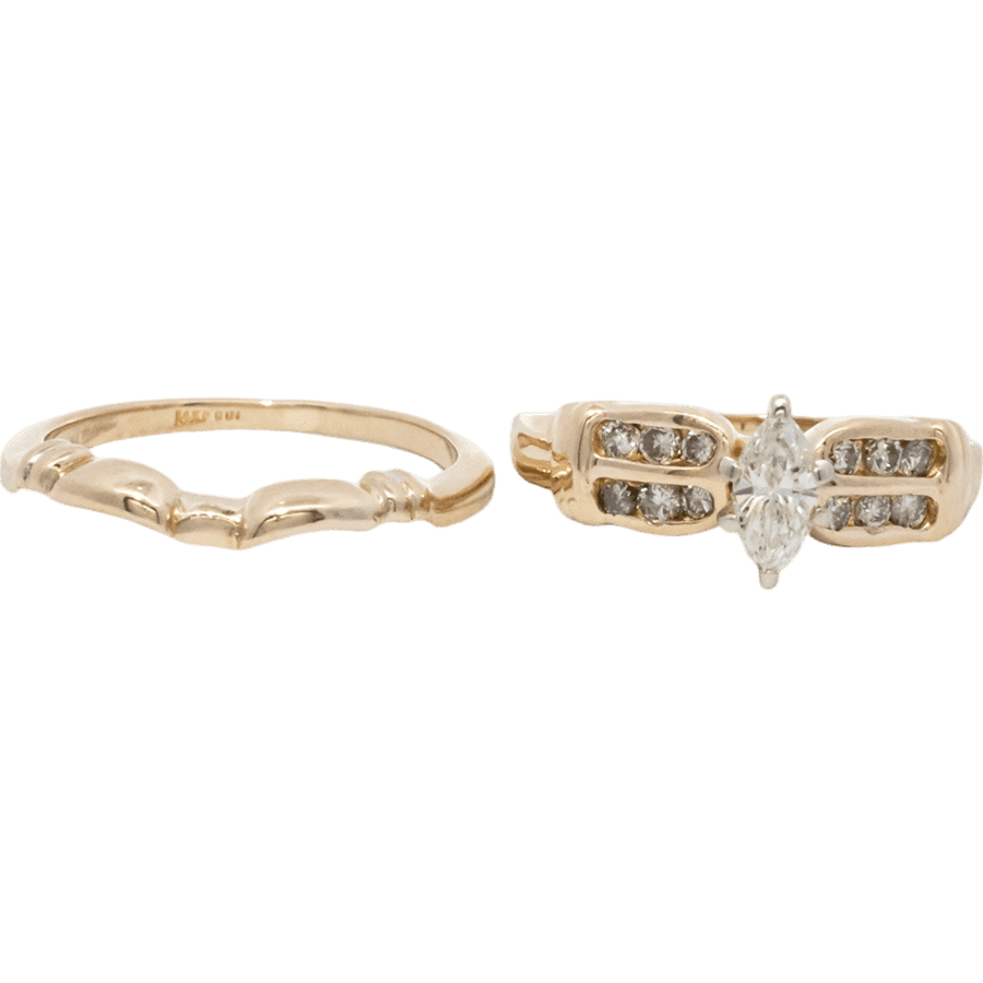  Ring 14k Yellow Gold With 0.48 Carats of Diamonds